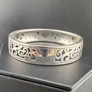 Vintage Brighton Bangle Bracelet Mingle Collection Silver Tone 6.5"